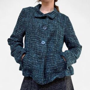 Coldwater Creek Tweed button up Pea Coat